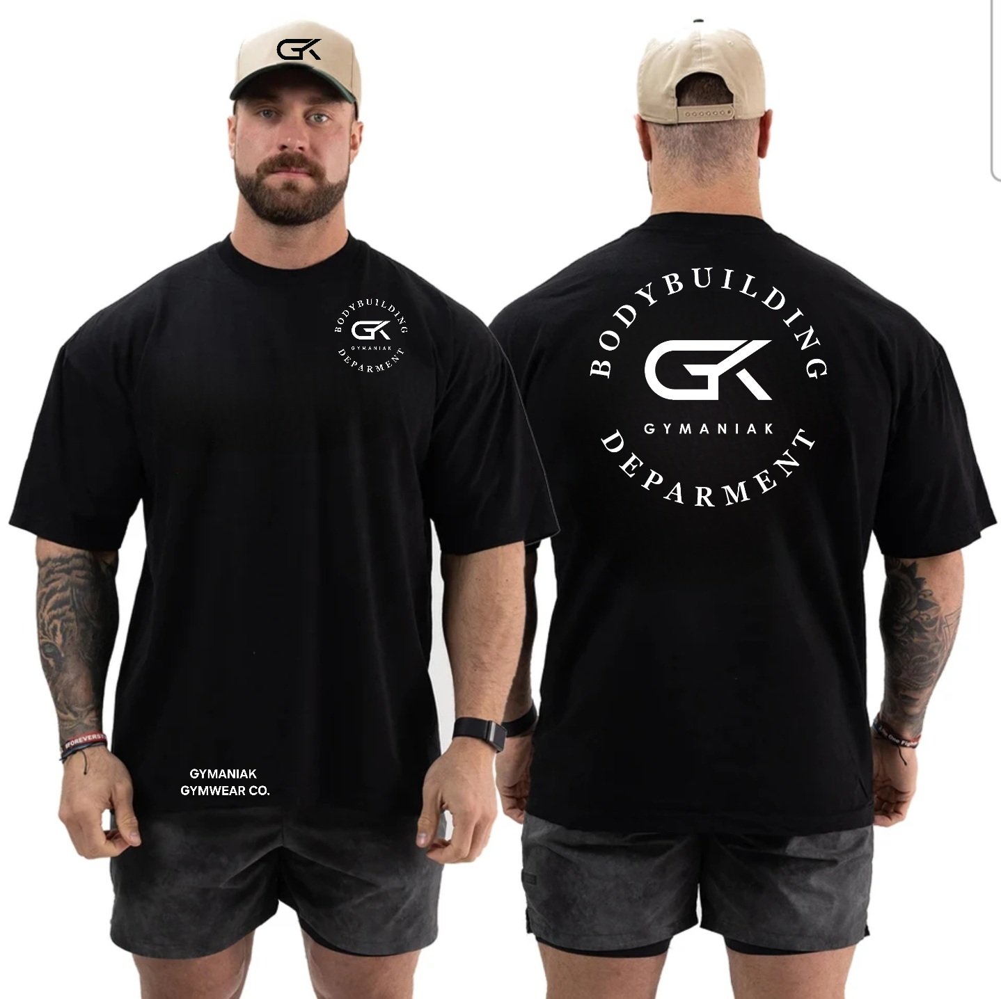 GYMANIAK 100% cotton premium oversized training shirt (Bodybuilding)