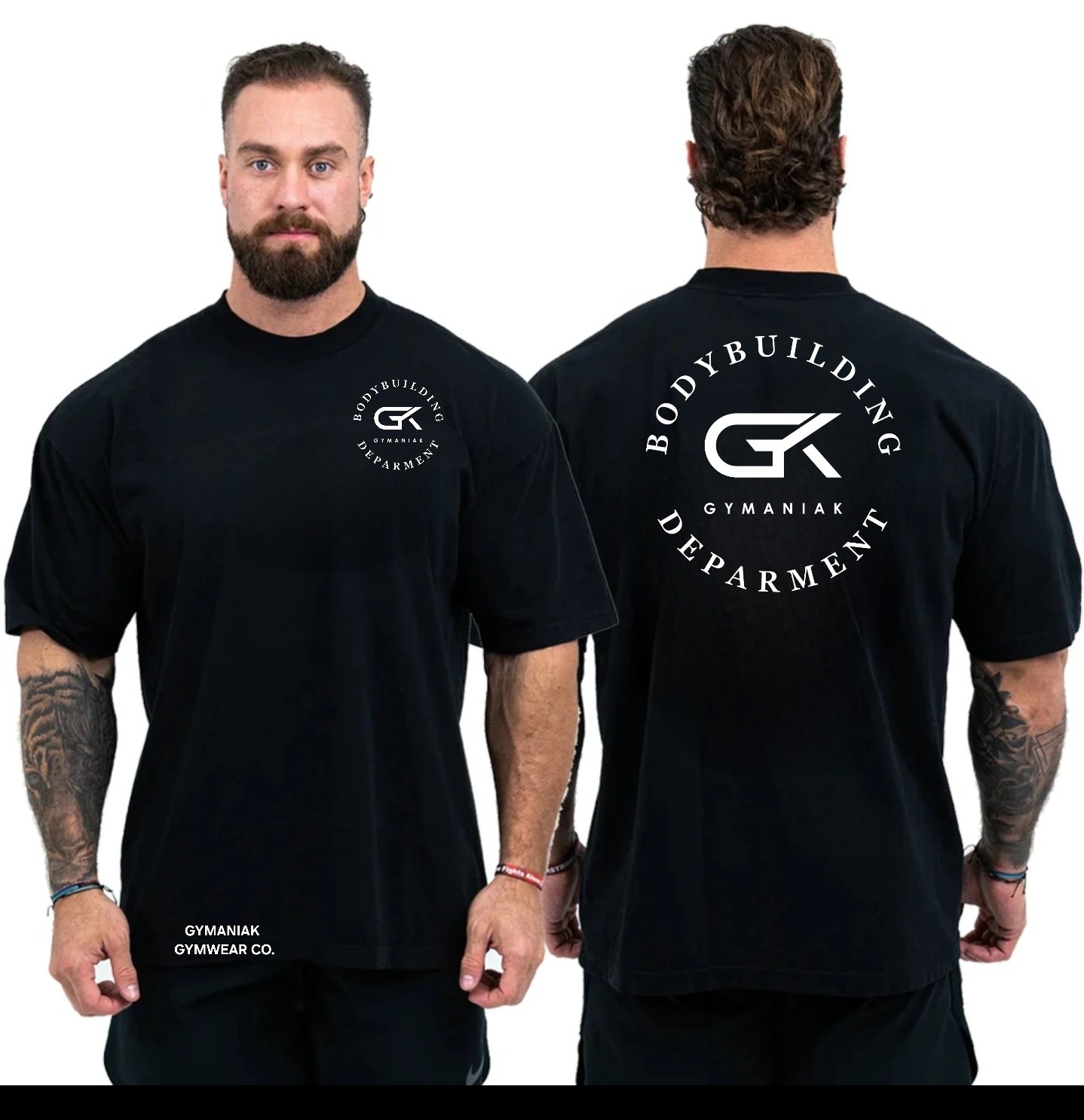 GYMANIAK 100% cotton premium oversized training shirt (Bodybuilding)