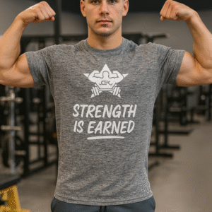 Short and t-shirt set size Large Strength Is Earned GYMANIAK SIZE LARGE