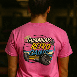 GYMANIAK RETRO GAINS 100% COTTON TSHIRT SIZE MEDIUM