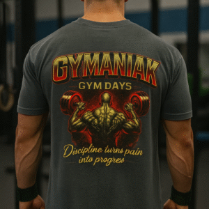 GYMANIAK GYM DAYS HEAVYWEIGHT 100% COTTON SIZE XLARGE