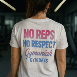 GYMANIAK GYM DAYS NO REPS NO RESPECT 100% COTTON SIZE LARGE