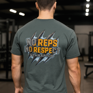 NO REPS NO RESPECT GYMRAPTOR SOFT SPUN COTTON SIZE LARGE