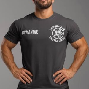 260 GSM Gymaniak Lifting Club T-Shirt HEAVYWEIGHT size Large